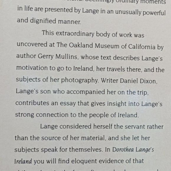 Dorothea Lange's Ireland by Gerry Mullins (1998, Trade Paperback) - Picture 15 of 15